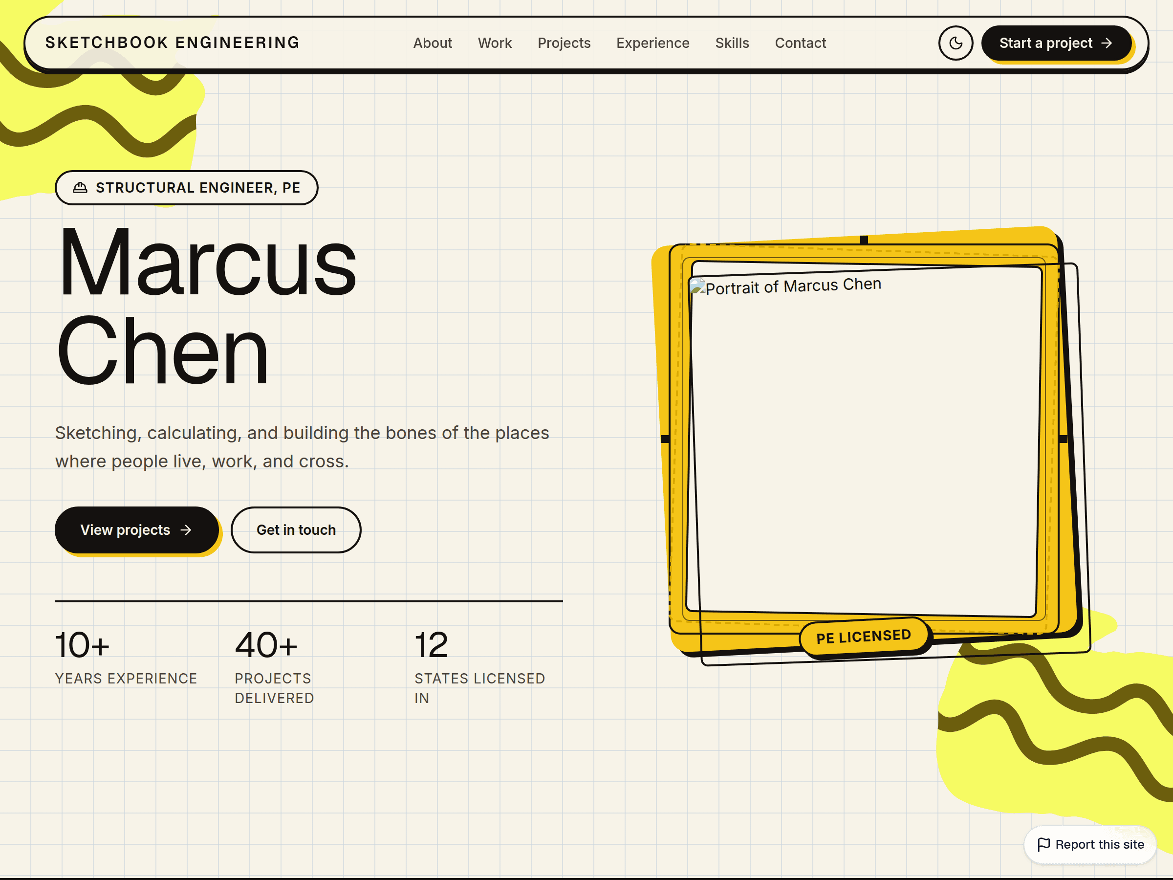 civil-engineer template preview