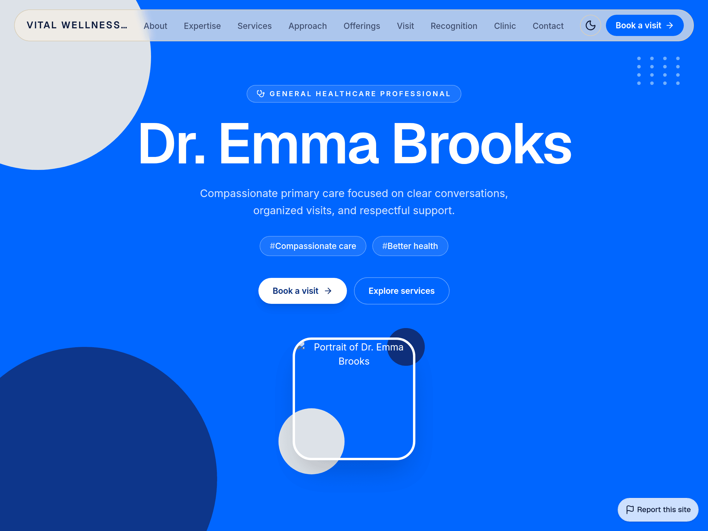doctor-vital template preview