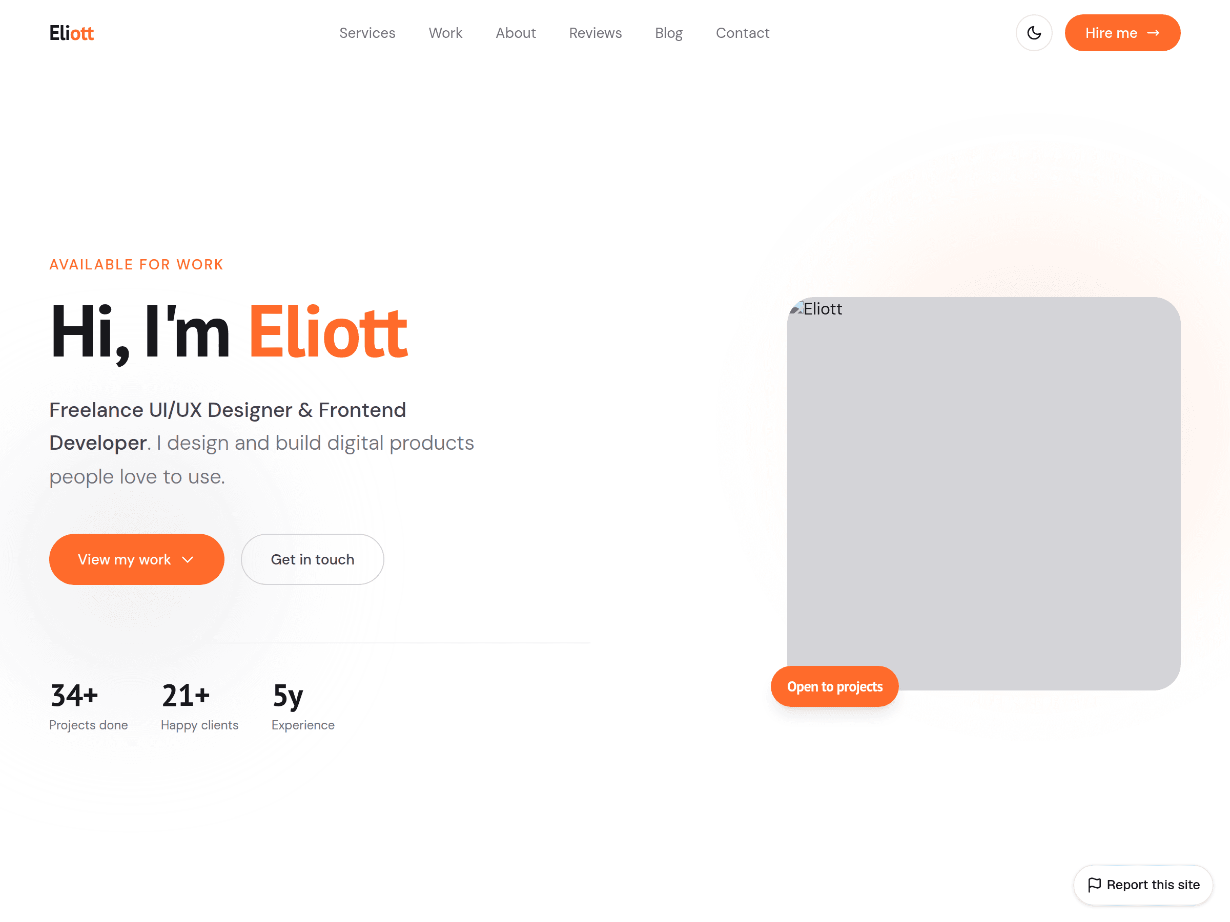folio-tailwind template preview